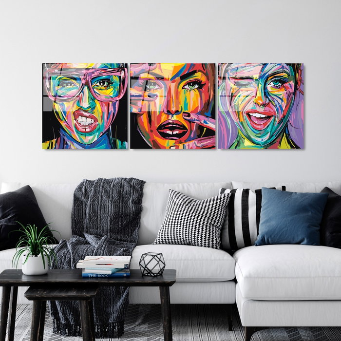 Wallity Cuadro Decorativo de Vidrio Templado Multicolor 50 x 50 cm Wallity Cuadro Decorativo de Vidrio Templado Multicolor 50 x 50 cm